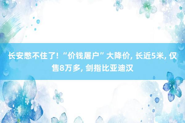 长安憋不住了! “价钱屠户”大降价, 长近5米, 仅售8万多, 剑指比亚迪汉